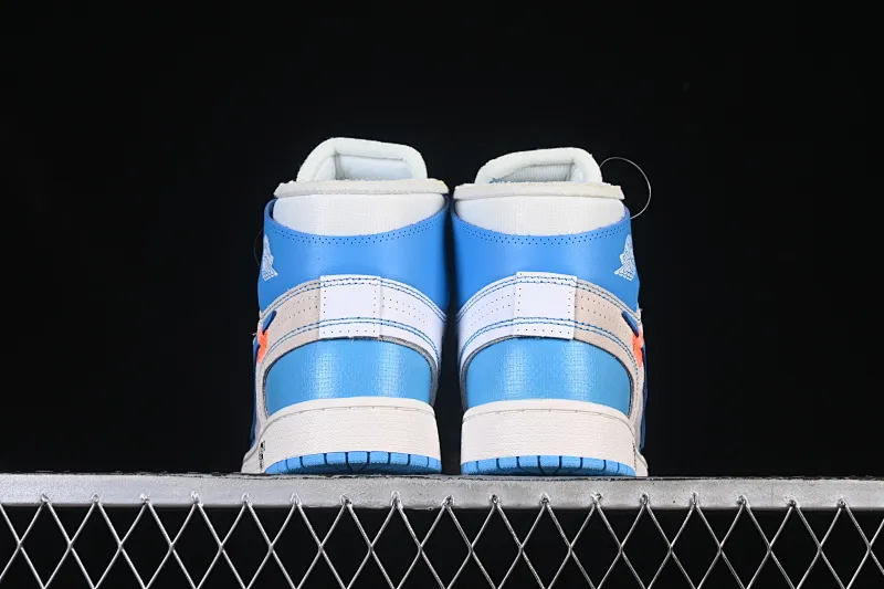 All categories Air Jordan Jordan series basketball shoes Air Jordan 1 High pure original special price Off White x Air Jordan OW AJ1 Joe 1 joint North Carolina blue high-top basketball shoes AQ0818-148